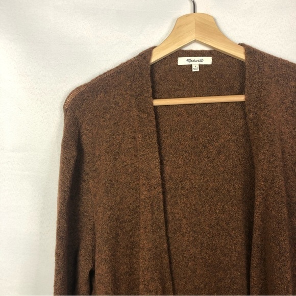 Madewell Kent Espresso Brown Longline Knit Cardigan Sweater S - Picture 5 of 5
